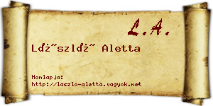 László Aletta névjegykártya