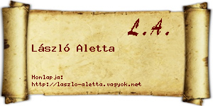 László Aletta névjegykártya