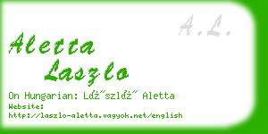 aletta laszlo business card